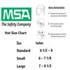 MSA 454731 V-Gard Full-Brim Hard Hat with Staz-on Pinlock Suspension | Polyethylene Shell, Superior Impact Protection, Self Adjusting Crown Straps - Standard Size in Gray view 2