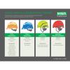 MSA 454731 V-Gard Full-Brim Hard Hat with Staz-on Pinlock Suspension | Polyethylene Shell, Superior Impact Protection, Self Adjusting Crown Straps - Standard Size in Gray view 4