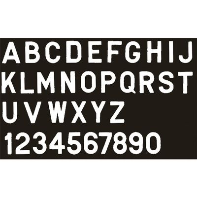 SEACHOICE 3" Gothic Letters & Numbers44; White