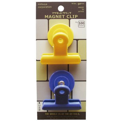Mitsuya POMC-01P-YV Magnetic Clip, POP Color, Pack of 2, Yellow/Purple