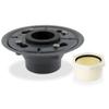 AQVA PVC Shower Drain Base Kit. Includes 2 Inch PVC Shower Flanged Drain Base, Threaded Adjustable Adaptor and Rubber Coupler Gasket Seal for Linear Shower Drain Installation view 1