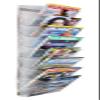 Displays2go Hanging Literature Rack with 8 Tiered Pockets for 8.5x11 Magazines, Wall Mounting Bracket Included - Clear Plastic view 2