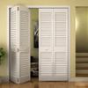 Kimberly Bay Closet Door, Bi-fold, Louver Louver Plantation Primed White (24x80) view 1