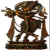 Fluting Krishna in Tribhanga - Brass Sculpture view 1