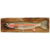 BLACK FOREST DECOR Rainbow Trout Wood Wall Hanging view 1