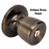 Master Lock TUO0105T Tulip Door Knob with Lock, Antique Brass, Pack of 2 view 3