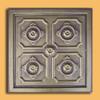 24"x24" Pattaya Ceiling Tiles - PVC for Drop-in or Glue-up/Nail up Ceiling (Antique Gold Brown) view 1