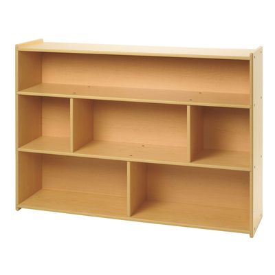 Children's Factory Value Line 3 Shelf Storage, 48" L x 36" H, Kids Bookshelf, Nursery Book Shelves for Classrooms, Playrooms, and Montessori Schools, Natural