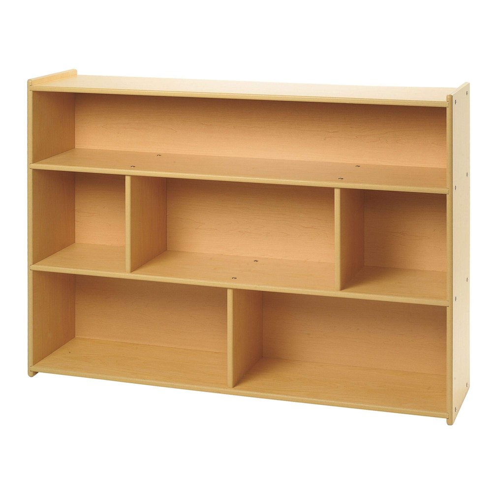 Children's Factory Value Line 3 Shelf Storage, 48" L x 36" H, Kids Bookshelf, Nursery Book Shelves for Classrooms, Playrooms, and Montessori Schools, Natural