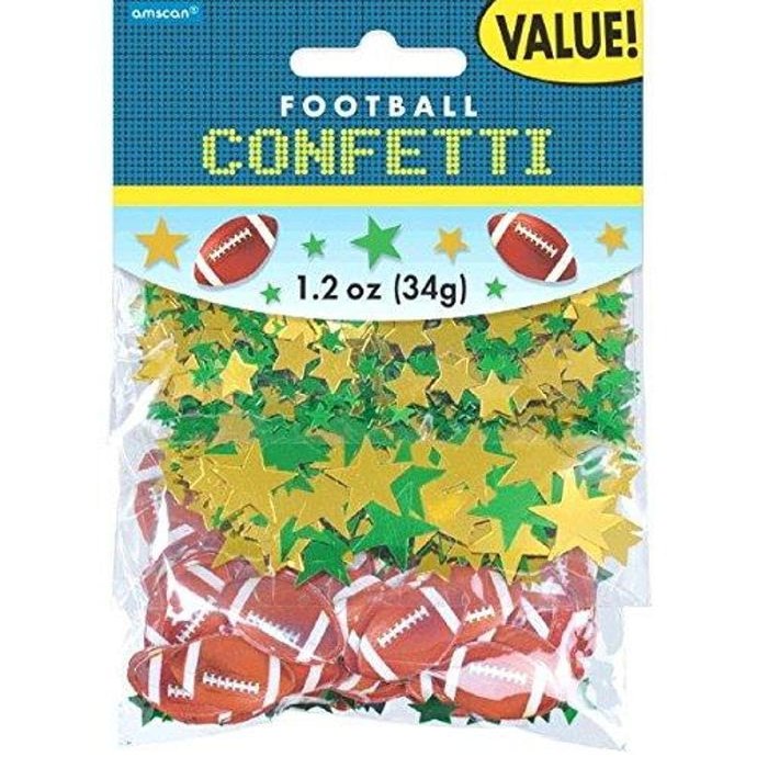 Amscan Awesome Football Party Confetti Pack, 1.2 oz, Multicolor