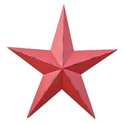 24 Inch Rustic Radiant Red Star Made with Galvanized Metal to Prevent Rusting. Amish Hand Made Your Source for Heavy Duty Metal Tin Barn Stars and Primitive Style Stars for Your Country Crafts and Home and Garden Decor. American Handcrafted - Made in