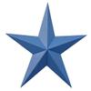 Amish Wares 24 Inch Solid Blue Barn Star Made with Galvanized Metal to Prevent Rusting view 1