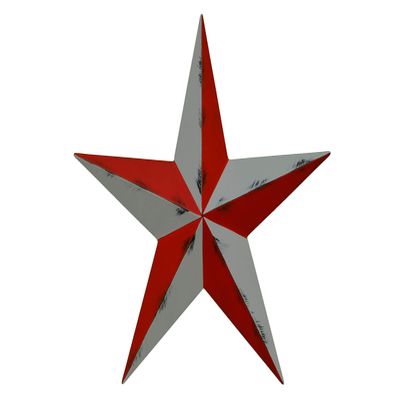 AMISH WARES 40 Inch Rustic Ohio State University Football College Team Colors OSU Nautical Scarlet and Gray Barn Star Made with Galvanized Metal to Prevent Rusting