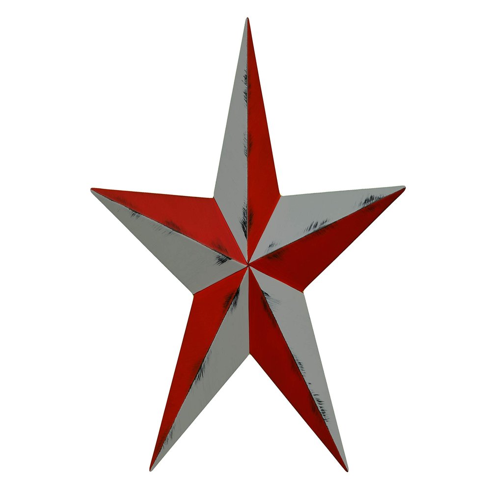 AMISH WARES 40 Inch Rustic Ohio State University Football College Team Colors OSU Nautical Scarlet and Gray Barn Star Made with Galvanized Metal to Prevent Rusting