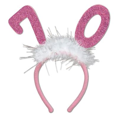 Beistle 60594-70 "70" Glittered Boppers with Marabou