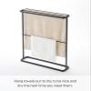 Yamazaki Home Tower Bath Towel Hanger - Bathroom Organizer Storage Holder Dry Rack, 30" - Steel - Holds Towels Up to 24.5" X 58" view 3