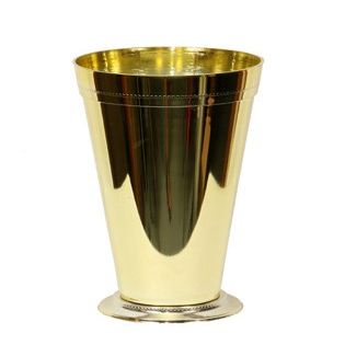 7 1/2" Plastic Mint Julep Cups Gold - 12 per box