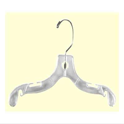 14" Plastic Child Hanger Clear With Zinc Hook - 100 Pcs - Kid Dress Hangers For Stores & Home Closet