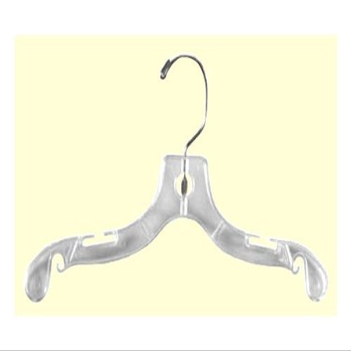 14" Plastic Child Hanger Clear With Zinc Hook - 100 Pcs - Kid Dress Hangers For Stores & Home Closet