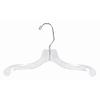 12" Plastic Child Hanger Clear With Zinc Hook - 100 Pcs - Kid Dress Hangers For Stores & Home Closet view 1