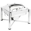 Eastern Tabletop 3954GS Induction Chafer - 6 Quart, Square, Stainless Steel with Hinged Glass Dome Cover Lid Chafing Dish - Attractive Design, Perfect for Weddings, Parties, and Buffets view 1
