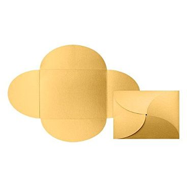 6 1/4 x 6 1/4 Petal Invitations - Gold Metallic (130 Qty.)
