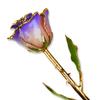 Allmygold 11" 24K Gold Dipped Real Rose (White & Blue Opal) view 1