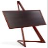 Wooden Bifold Display Easel with 2 Height-Adjustable Pegs, 65"h Floor-Standing Art Easel for Indoor Use - Cherry, Wood view 3