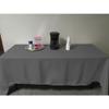 Intedge TCM54120-GREY Tablecloth, Rectangular Hemmed Edge, 65/35 Poly Cotton Table Cover, 54" x 120", Long Heavy Duty Commercial Linen, Made in USA, 1 Each view 1