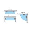 Dulles Glass Floating Shelf Brackets, Rectangular Clamps Heavy Duty, Oil Rubbed Bronze, for Glass, Wood, Acrylic Wall Mounted Shelf Support. 1 Piece view 4