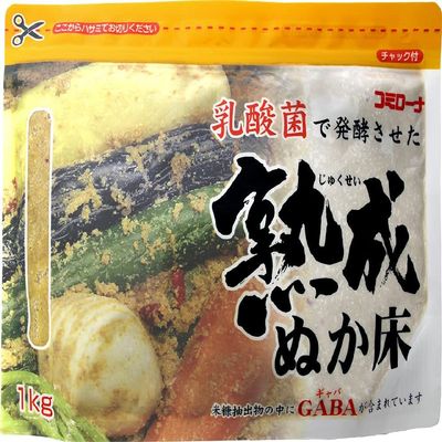 A ready-to-use aged Japanese Nukadoko fermentation rice bran starter for making Japanese probiotic pickles (tsukemono, nukazuke)