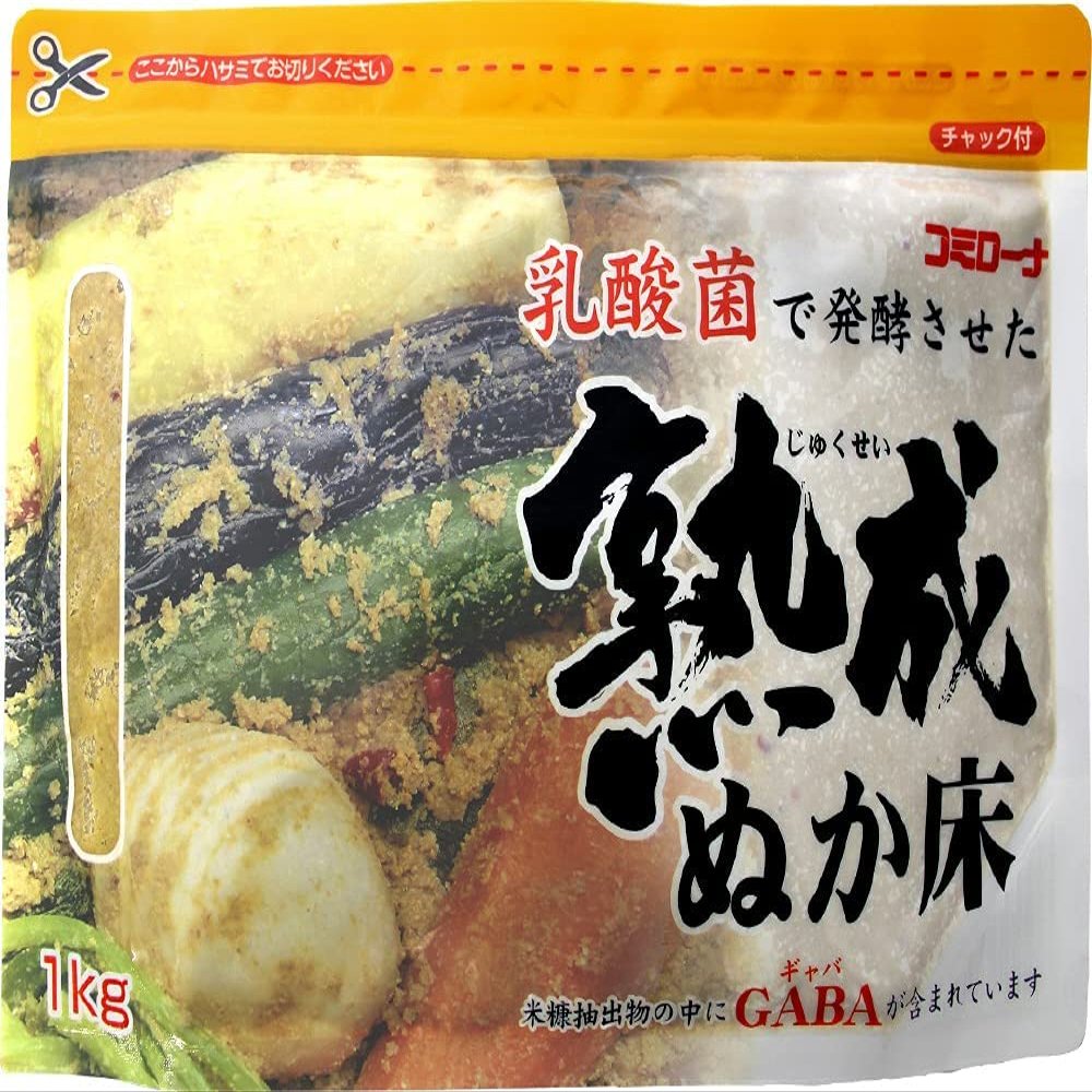 A ready-to-use aged Japanese Nukadoko fermentation rice bran starter for making Japanese probiotic pickles (tsukemono, nukazuke)