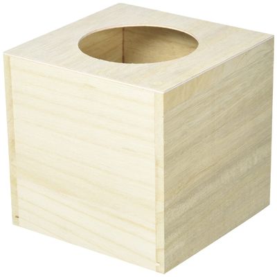 Artemio 14001159 Wooden Tissue Box Square-14cmx 13cmx 13Cm
