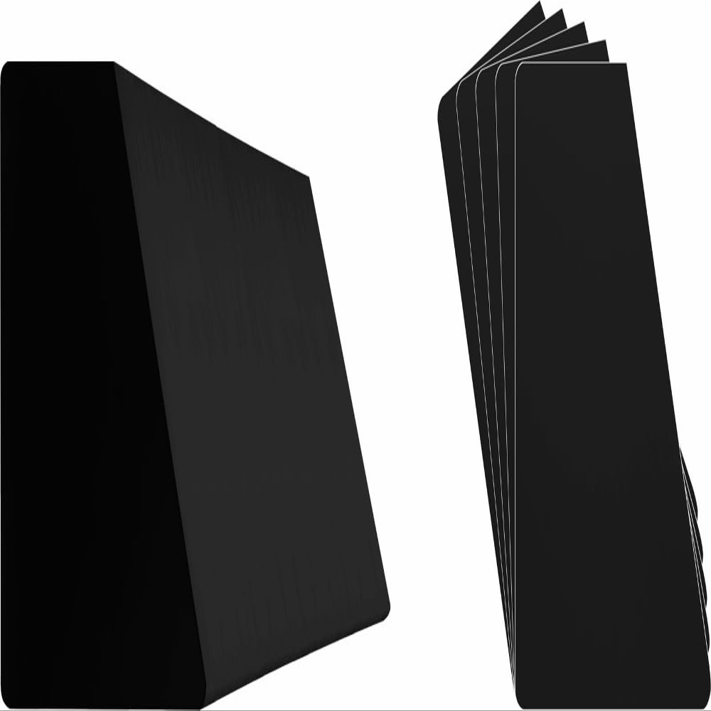 (400) 7" Record Divider Cards - SLOPED - Black, Standard 20mil - 7" x 8 1/2" - #07NS85BK20DI