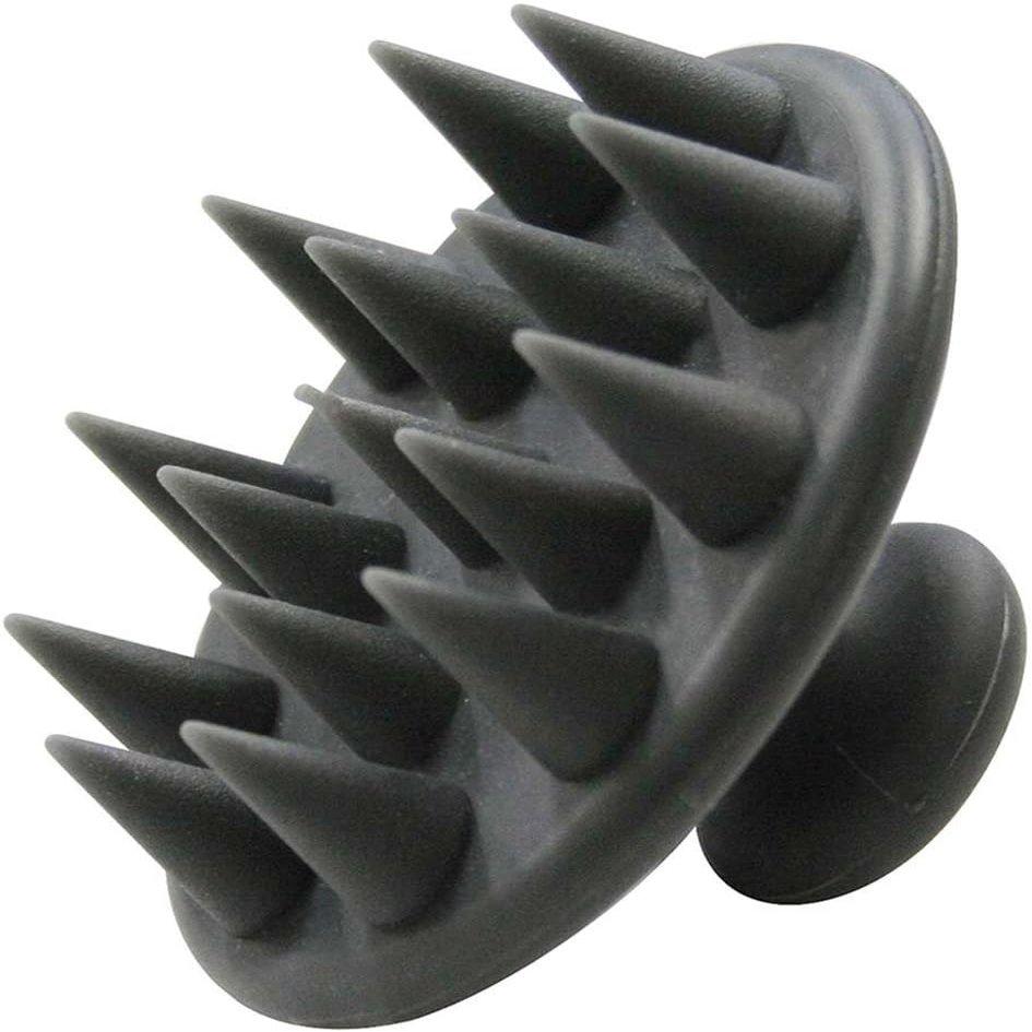 Shimomura 34337 Shampoo Brush, Silicone, Made in Japan, For Women, Men, Hair Cleaning, Scalp, Pores Massage, Men's, Women's, Scalp Brush, Dark Gray