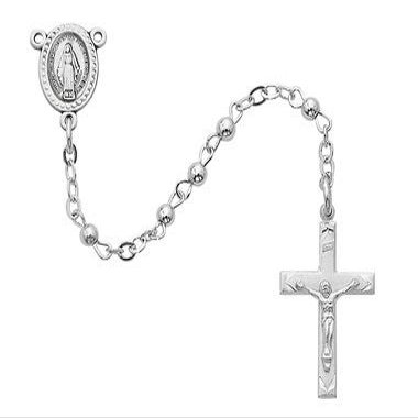 3mm ALL STERLING ROSARY