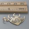 14k Yellow Gold Nautical Charm Pendant, Angelfish, Cut-Out view 4