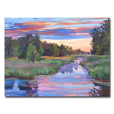 Trademark Fine Art Moody River Canvas Wall Art by David Lloyd Glover, 18 by 24-Inch