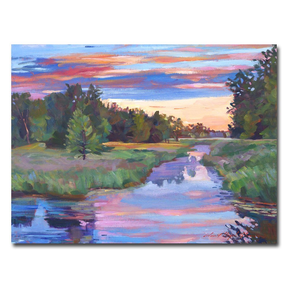 Trademark Fine Art Moody River Canvas Wall Art by David Lloyd Glover, 18 by 24-Inch