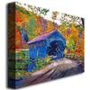 Trademark Fine Art Fall Comes to Downer Vertmont Canvas Wall Art by David Lloyd Glover, 18 by 24-Inch view 2