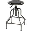 Global Industrial Vinyl Industrial Stool Without Backrest - Pneumatic Height Adjustment Charcoal Gray view 1
