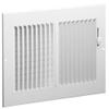Hart & Cooley 682 12x6 W HVAC Register, 12" W x 6" H, Two-Way Steel for Sidewall/Ceiling - White (043836) view 1