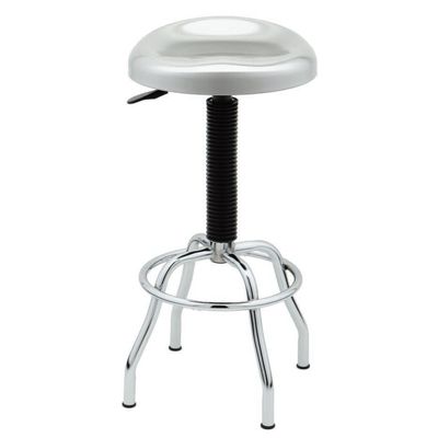 Seville Classics Stainless Steel Pneumatic Contoured Seat Work Stool