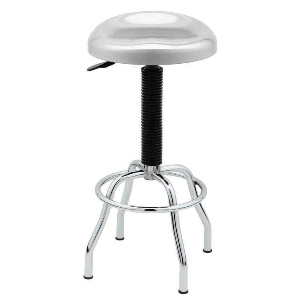 Seville Classics Stainless Steel Pneumatic Contoured Seat Work Stool