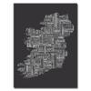 Trademark Fine Art Ireland City Map V Canvas Art by Michael Tompsett, 18 by 24-Inch view 1
