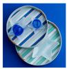 Shiraleah Summerville Round Decorative Tray, Ocean/Sea Foam, Set of 2 view 2