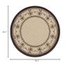 SAFAVIEH Washable Rug Outdoor Courtyard Collection - 7'10" Round, Sand & Black, Non-Shedding & Easy Cleaning, Ideal for Patio, Backyard, Mudroom (CY0901-3901) view 2