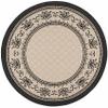 SAFAVIEH Washable Rug Outdoor Courtyard Collection - 7'10" Round, Sand & Black, Non-Shedding & Easy Cleaning, Ideal for Patio, Backyard, Mudroom (CY0901-3901) view 3