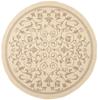 SAFAVIEH Washable Rug Outdoor Courtyard Collection - 7'10" Round, Natural & Brown, Non-Shedding & Easy Cleaning, Ideal for Patio, Backyard, Mudroom (CY2098-3001) view 3