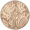SAFAVIEH Washable Rug Outdoor Courtyard Collection - 7'10" Round, Brown & Natural, Non-Shedding & Easy Cleaning, Ideal for Patio, Backyard, Mudroom (CY2961-3009) view 3
